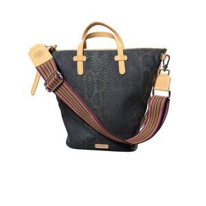 Stylish Black and Tan Handbag